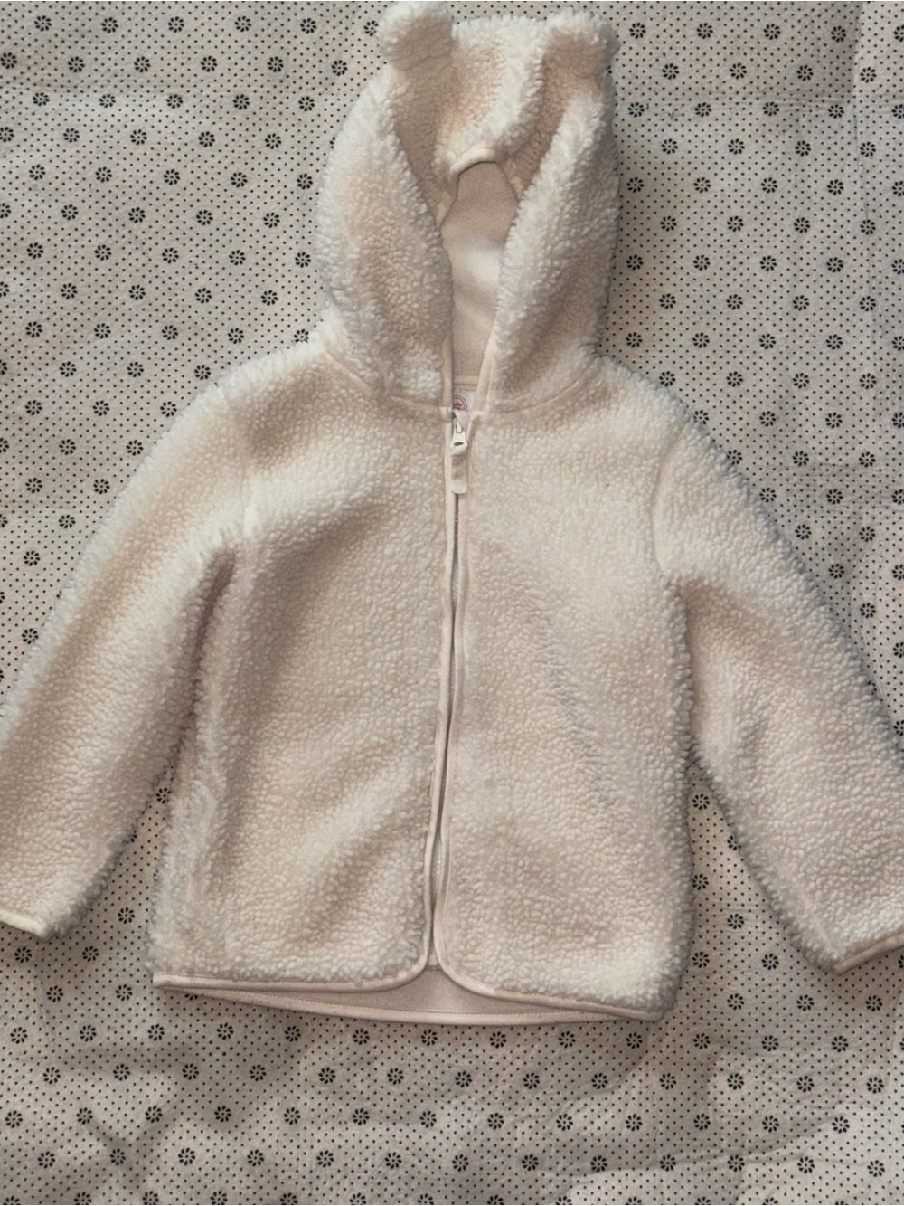 wonder nation Cream Sherpa Hooded Puffer Jacket